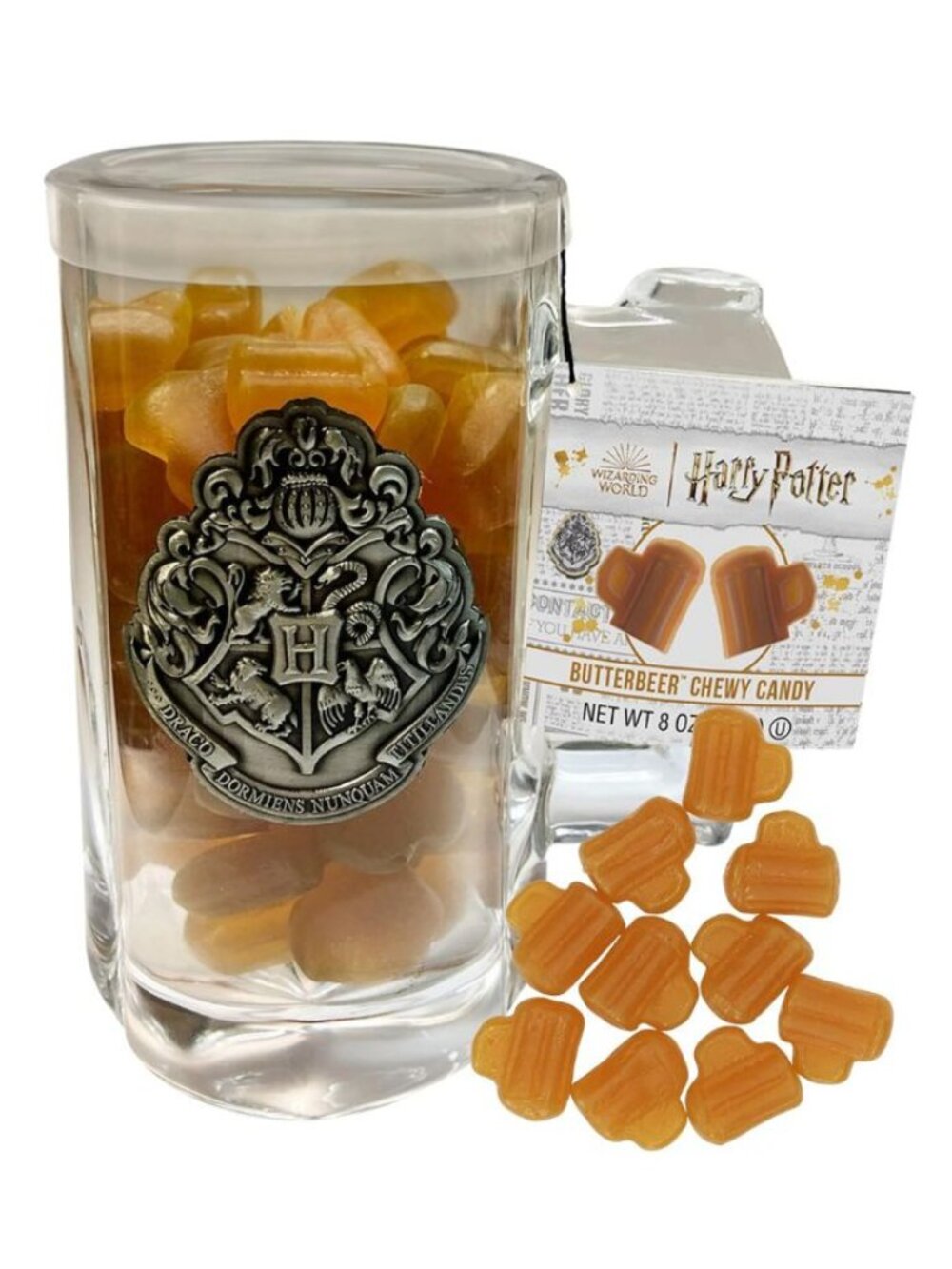 NEW SEALED HARRY POTTER BUTTERBEER CHEWY CANDY BEER GLASS 8OZ CANDY